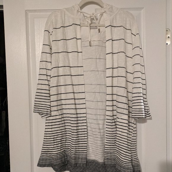 Chico's Weekends Hooded Cardigan - Picture 1 of 5